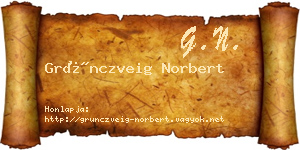 Grünczveig Norbert névjegykártya